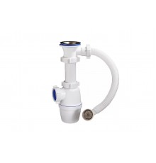 Сифон бутылочный 1 1/2 х 40, с круглым перел. Орио А-5004  (40/1)