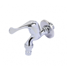 Кран с носиком хром 1/2 со штуцером Тим (40/10)
