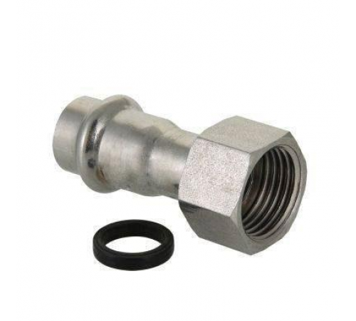 Пресс-фитинг из нерж..  стали 42 mm х 1 1/2" с накид. гайкой (24/4) Zeissler