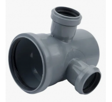 Крестовина двухпл.  кан    ПВХ 110х110х 50 х50    90 гр Политэк (30 шт)