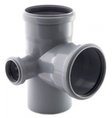 Крестовина  кан. Двухплоск.    ПВХ 110 х110х110x50    90гр Правая Политэк (25/шт)