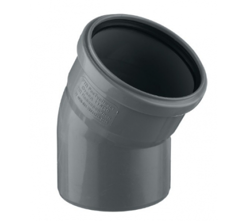 Отвод     ПВХ  110  45гр   Политэк (60/шт)