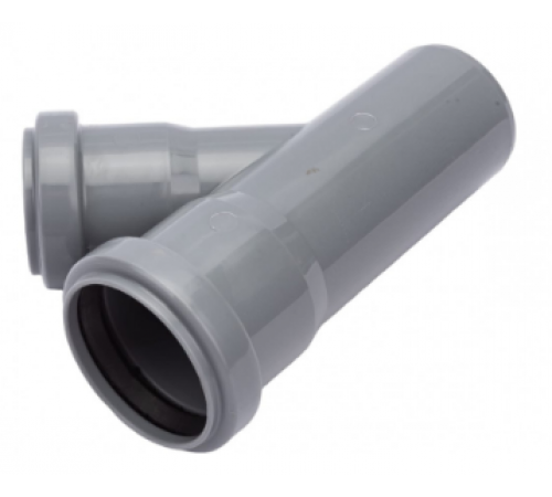Тройник  ПВХ    50х50    45гр  Политэк (50/шт)