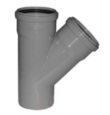 Тройник  ПВХ   110 х110  45гр  Политэк (25 шт)