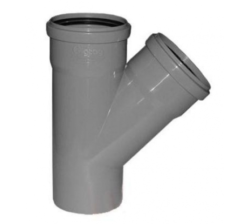 Тройник  ПВХ   110 х110  45гр  Политэк (25 шт)