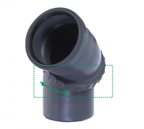 Отвод     ПВХ   50  у н и в е р с а л ь н ы й Политэк (25/шт)