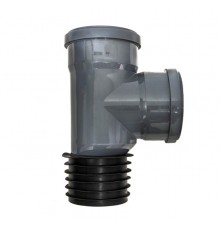 Тройник  ПВХ   восстановитель раструба 110 х 110/90гр  Политэк (12/шт)