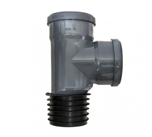 Тройник  ПВХ   восстановитель раструба 110 х 110/90гр  Политэк (12/шт)