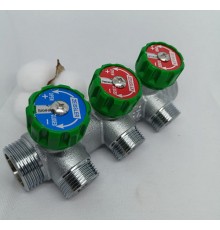 Коллектор регулирующий  под Евроконус 1*3/4 (евроконус)-3 выхода Zeissler (16/1)