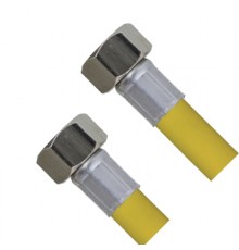 Шланг для газа в оплетке желт  1 м г/г Тим  (80/1)