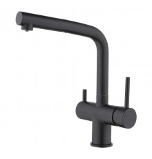 Смеситель для кухни под фильтр выдвиж.  2062 Black Kern (5/шт)