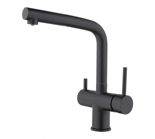 Смеситель для кухни под фильтр выдвиж.  2062 Black Kern (5/шт)