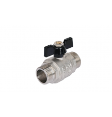 Кран шар. (а) 1/2 ш/ш бабочка никель усиленный TIM (80/20)