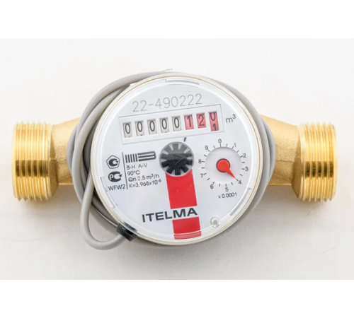Счетчик для воды универс.  импульсный 1/2 Ителма Геркон  (110 мм) (24)