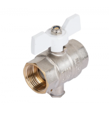 Кран шар. г/г с отводомМ10 под датчик темп.1/2 никель Тим (60/15)