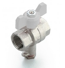 Кран шар. г/г с отводомМ10 под датчик темп.3/4 никель Тим (48/12)