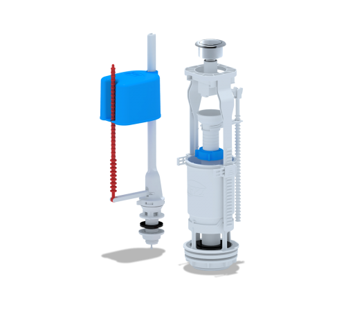 Набор с нижней подводкой пластик кнопка хром  Ани WC6550M(20/шт)