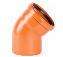 Отвод 110х30             ПВХ    Политэк наруж РЫЖ  (70шт)