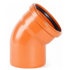 Отвод 110х30             ПВХ    Политэк наруж РЫЖ  (70шт)