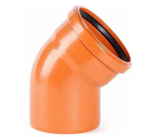 Отвод 110х30             ПВХ    Политэк наруж РЫЖ  (70шт)
