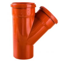 Тройник 110х110/45  ПВХ    Политэк наруж РЫЖ (25шт)