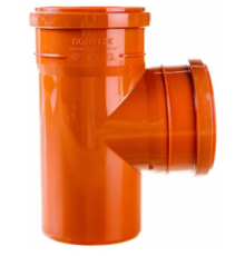 Тройник 110х110/87  ПВХ    Политэк наруж РЫЖ(30шт)