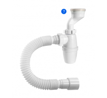 Сифон для писсуара с манжетами 40мм с гофр 40-50 Орио P-31009