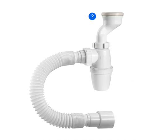 Сифон для писсуара с манжетами 40мм с гофр 40-50 Орио P-31009