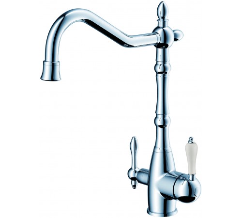 Смеситель для кухни под фильтр извил. гусак 2038 хром (хром. руч) (8/шт) Kern