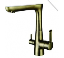 Смеситель для кухни под фильтр Г-образ. 2065 (перевыпуск 2064) Bronze Kern (2 скл)