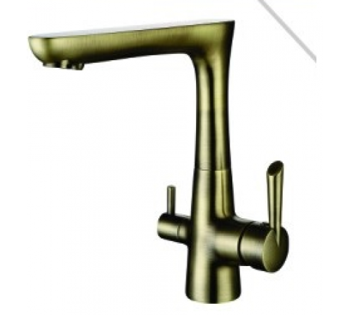 Смеситель для кухни под фильтр Г-образ. 2065 (перевыпуск 2064) Bronze Kern (2 скл)