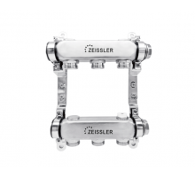 Коллекторный блок без запорных клапан  1" * 3/4" ЕК-7 выхода (4/1) ZEISSLER