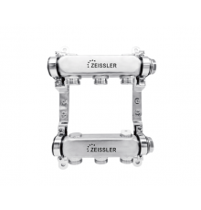 Коллекторный блок без запорных клапан  1" * 3/4" ЕК-9 выхода (4/1) ZEISSLER