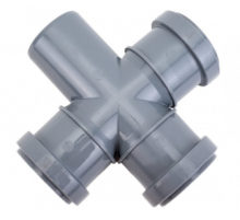 Крестовина  кан. одноплоск.    ПВХ 50 х50 х 50 х 50     90гр Политэк (40/шт)