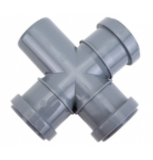 Крестовина  кан. одноплоск.    ПВХ 50 х50 х 50 х 50     90гр Политэк (40/шт)