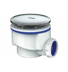 Сифон для душ поддона с хромированным выпуском Ø115 без отвода