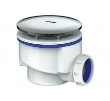 Сифон для душ поддона с хромированным выпуском Ø115 без отвода