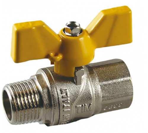 Кран шар. для Газа 1 г/ш бабочка TIM (32/8)