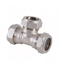 Тройник редукционный преходной для гофр/нерж  (никелир) 25*20*25 Zeissler (20/2)