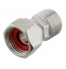 Полусгон с нак. гайкой и нр. резьбой 3/4*1/2  ZEISSLER (150/10) никел.