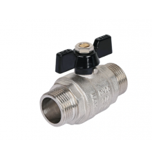 Кран шар. (г) 1"   ш/ш бабочка никель усиленный  TIM (36/9)