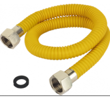 Подводка для газа сильфонная,металл в оплётке г/г 1/2- 1.0м (100/10) Тим