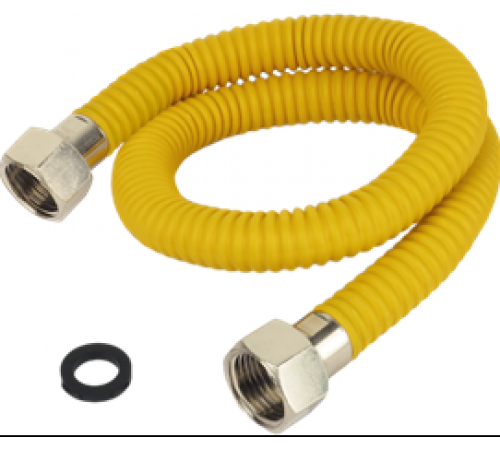 Подводка для газа сильфонная,металл в оплётке г/г 1/2- 2.0м (50/10) Тим