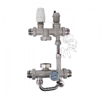 Узел -Насосно- смесительный для теплого пола 11/2, 130 mm (без насоса) ( 2/1 )  ТИМ