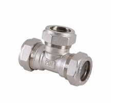 Тройник труба - труба - труба для гофр/нерж (никелир) 25*25*25 Zeissler (20/2)