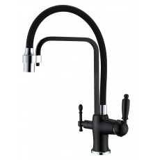 Смеситель для кухни  под фильтр (чер) 2084 black Kern (6/шт)