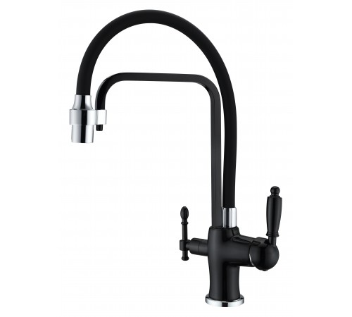 Смеситель для кухни  под фильтр (чер) 2084 black Kern (6/шт)