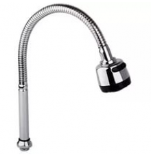 Гусак для смесителя пружинный с  черной головкой  Wassernova