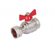 Кран шаровый с Накид. гайкой и внутр. резьбой  1/2  Прямой Тим (80/20)