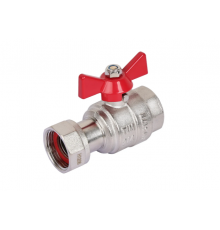 Кран шаровый с Накид. гайкой и внутр. резьбой  1/2  Прямой Тим (80/20)